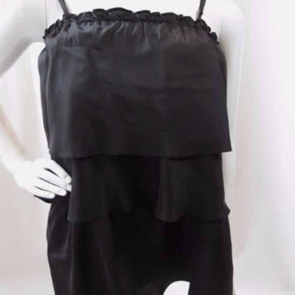 Ella Moss Black Layered Spaghetti Strap Dress Size M - Picture 1 of 6